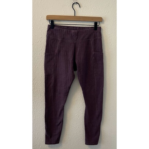 Pact Leggings Women's Small Organic Cotton Blend Purple Ankle Cropped Pockets - Picture 1 of 13